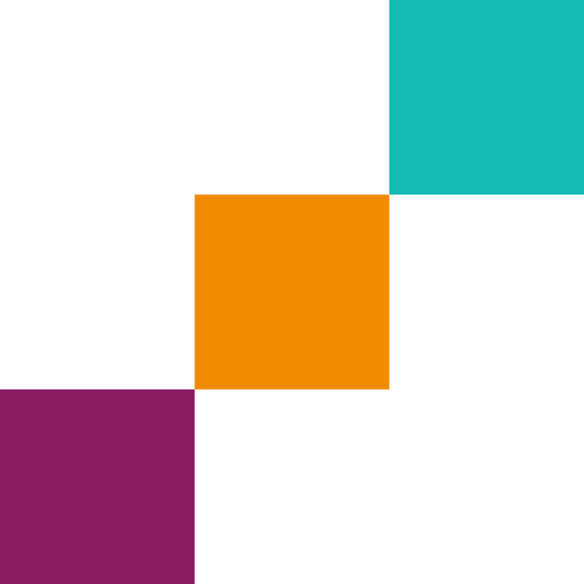 A square in the middle of four different colored squares.
